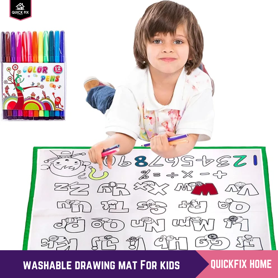 Washable Drawing Mat for Kids – Reusable Magic Coloring & Learning Play Mat